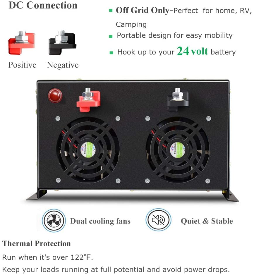 Pure Sine Wave Inverter 5000W 48V 220V - Солнечный инвертор с чистой синусоидальной волной
