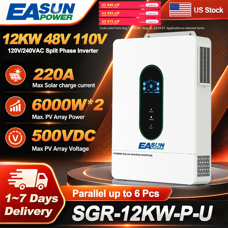 Grid Tie Inverter Limiter 2000W - Солнечный инвертор EASUN POWER 12 кВт,