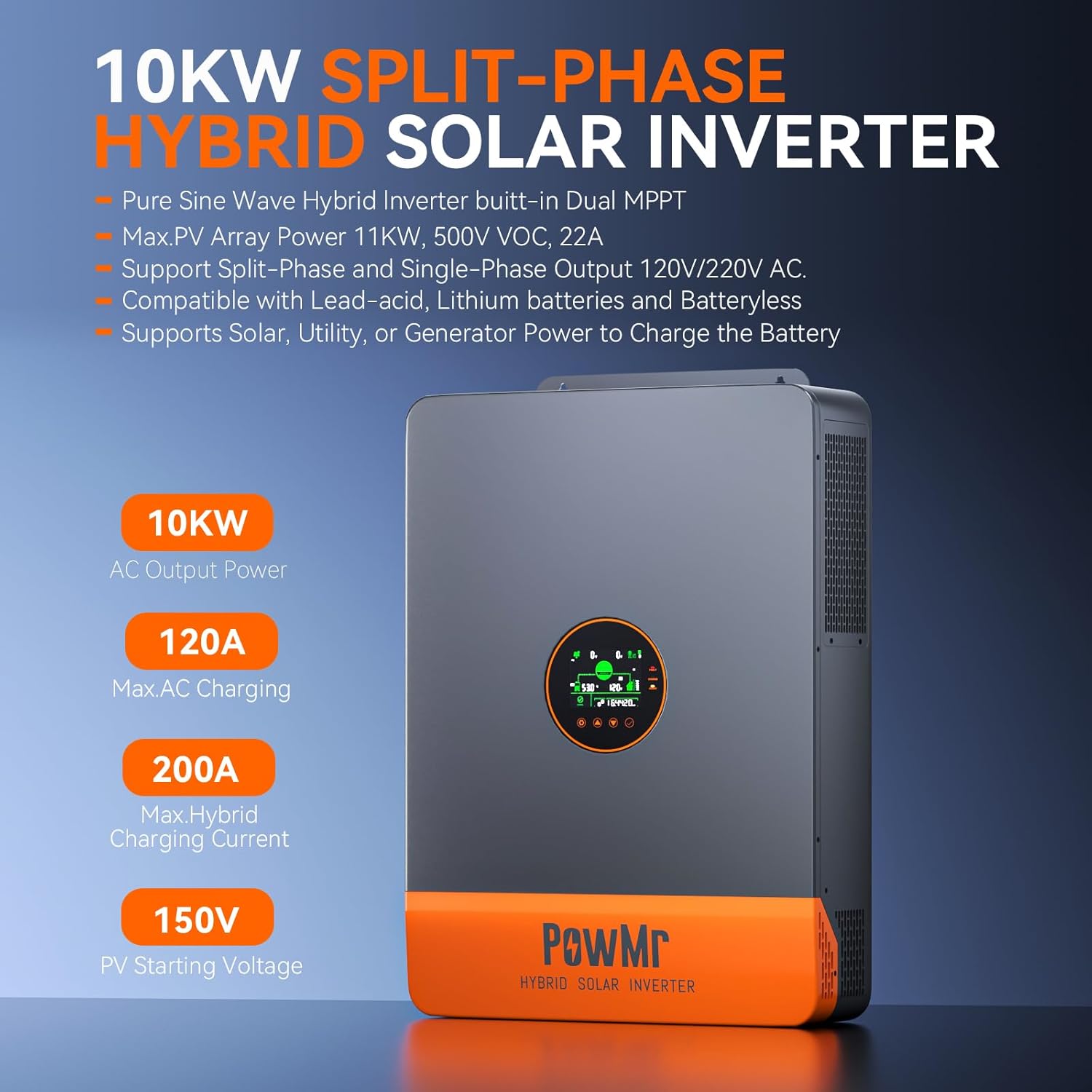 Гибридный солнечный инвертор P – обзор и цена Split Phase Inverter 10Kw 110V 220V