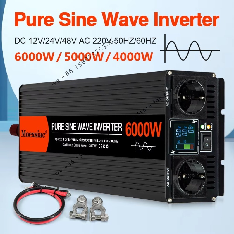Солнечный инвертор Moexsiac с  – обзор и цена Pure Sine Wave Inverter 5000W 48V 220V