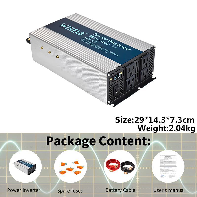 3000 Вт инвертор чистой синусо – обзор и цена Inverter Pure Sine Wave 60Hz 120V 3000W