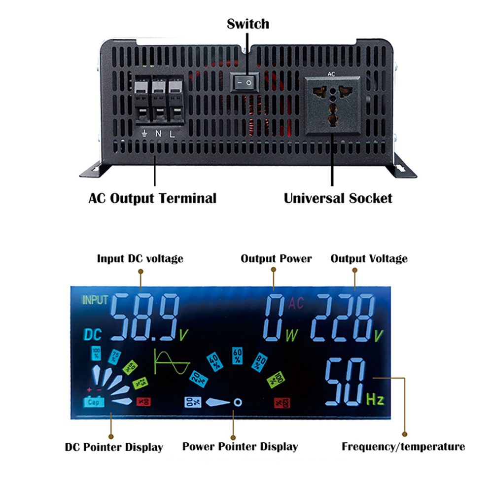 Инвертор немодулированного син – обзор и цена Pure Sine Wave Inverter 5000W 48V 220V