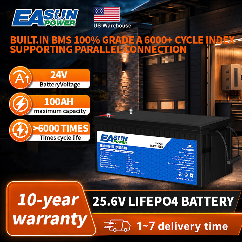 EASUN POWER 24В LiFePO4 аккуму – обзор и цена Grid Tie Inverter Limiter 2000W